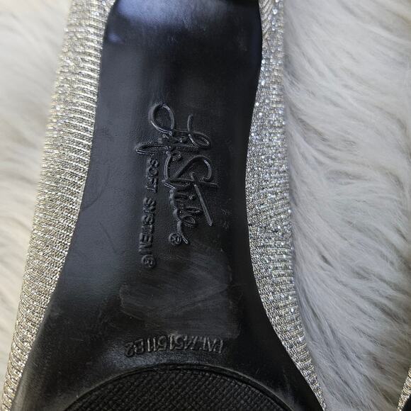 LifeStride Parigi Dress Pump Silver Sparkle Heels Size 6.5M Holiday Party Event - Picture 14 of 15